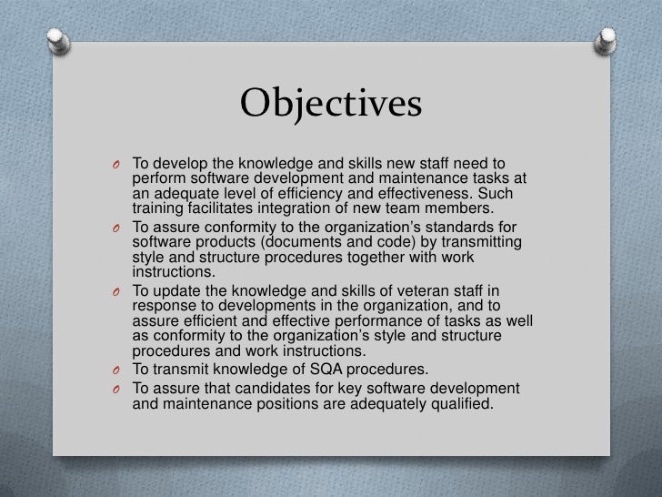 Staff training and certification