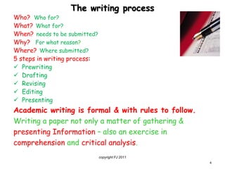 Stage 1 Developing Essential Student Writing Skills.ppsx
