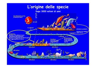 L’origine delle specie
    Dopo 3000 milioni di anni
 