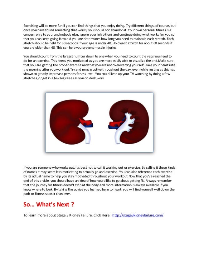 Stage 3 kidney failure