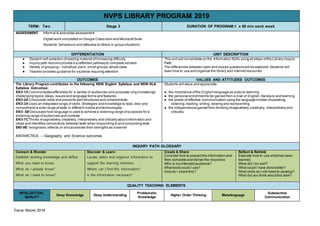 Stage 3 term 2 library program 2019 | DOCX