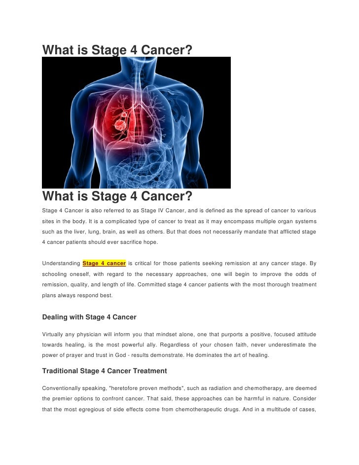 What Is Stage 4 Cancer