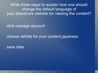 Presentation is needed when some event occurred and user have to explain something. 
