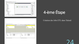4-ème Étape
Création des Jobs ETL dans Talend:
 