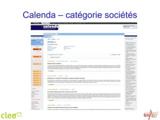 Calenda – catégorie sociétés 