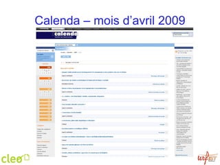 Calenda – mois d’avril 2009 