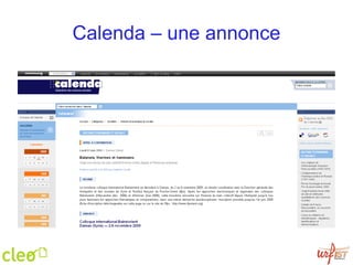 Calenda – une annonce 