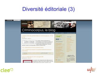 Diversité éditoriale (3) 