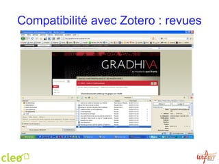 Compatibilité avec Zotero : revues 