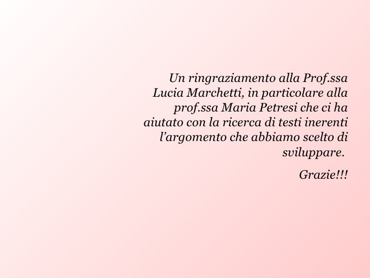 Ringraziamenti Ai Professori Nella Tesina Di Terza Media