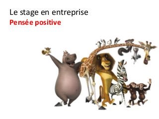 Le stage en entreprise
Pensée positive
 