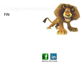 Le stage en entreprise
FIN
Roberto Vilar Criado
 