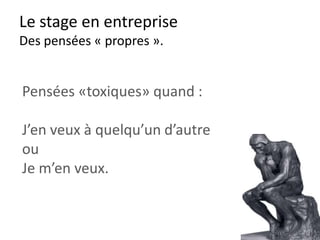 Le stage en entreprise
Comment
• Comment communiquer ?
 