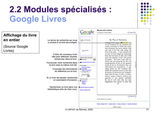 2.2 Modules spécialisés :  Google  Livres Affichage du livre en entier (Source Google Livres) 