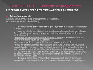 Les « arts du visuel »CollègeLes périodeshistoriques6e: de l’Antiquité au IXe siècle