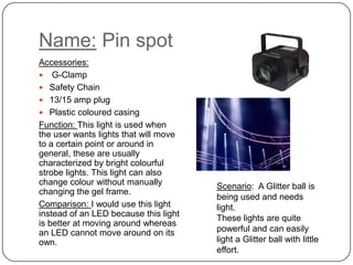 Stage lighting powerpoint | PPTX