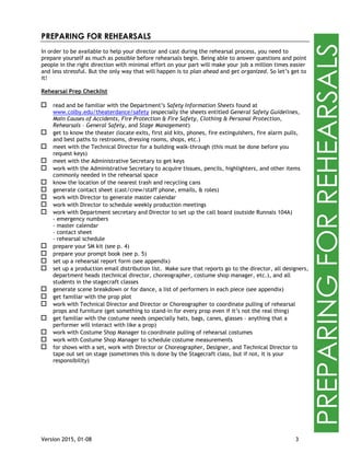 Stagemanagament bible | PDF
