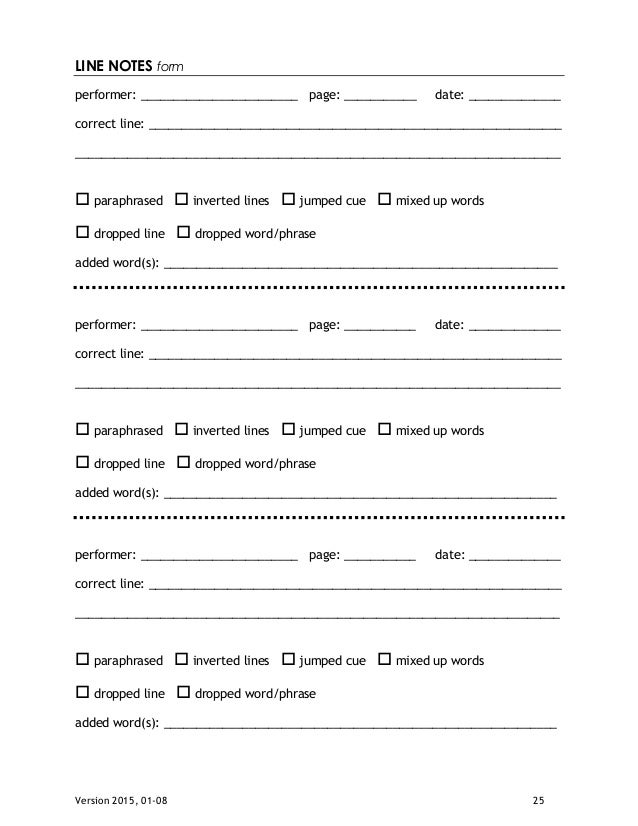 Stagemanagament bible