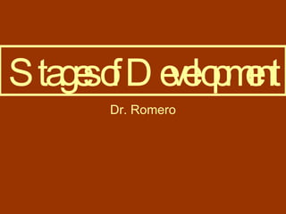 Stages of Development Dr. Romero 