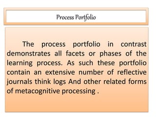 Stages implementing portfolio | PPTX