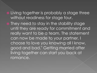 

In this stage you are two people who
have decided to be a team moving out
into the world.

 