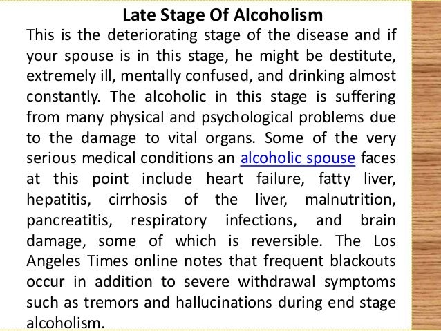 Stages of alcoholism