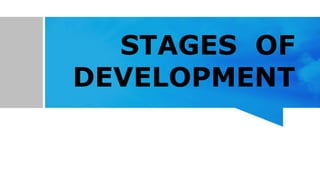 STAGES OF
DEVELOPMENT
 