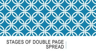 STAGES OF DOUBLE PAGE
SPREAD
 