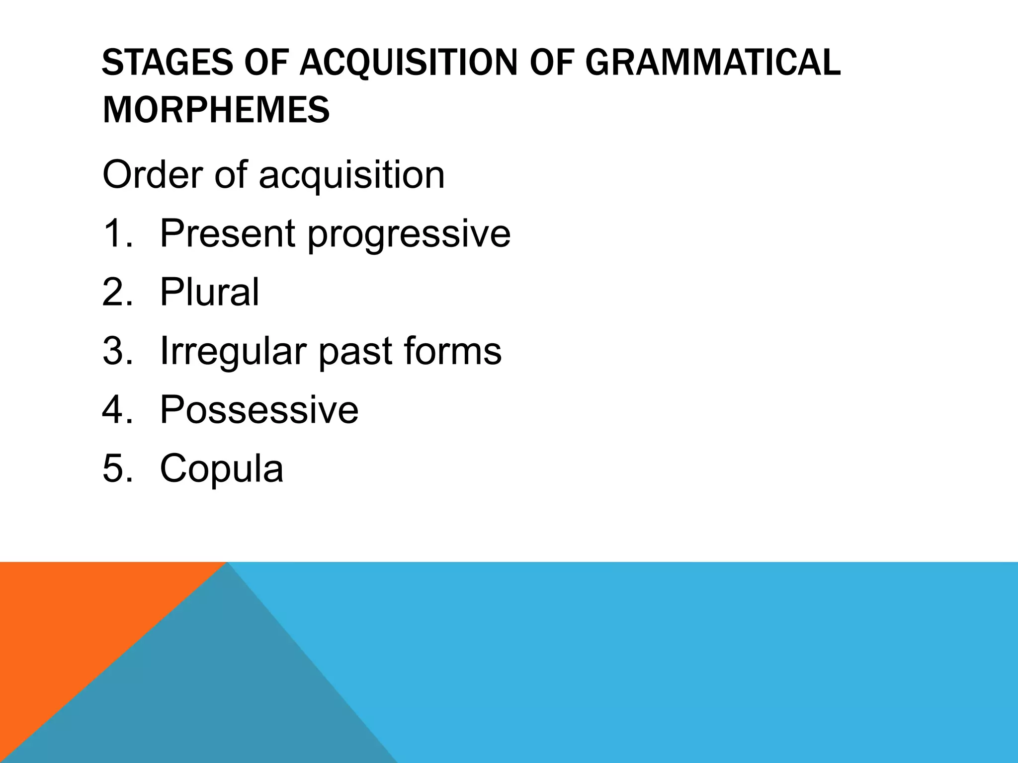 Stages of first language acquisition online powerpoint 2 14 | PPTX