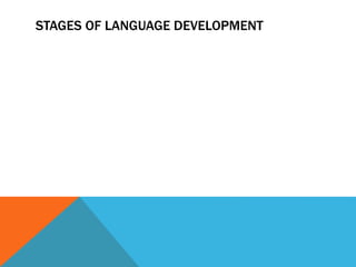 Stages of first language acquisition online powerpoint 2 14 | PPTX