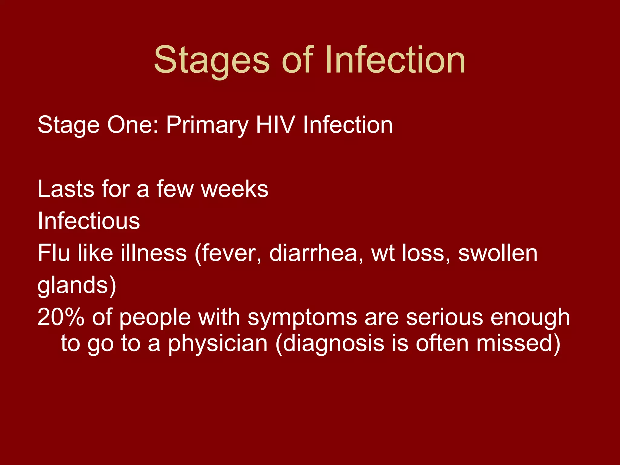 Stages of HIV infection | PPT