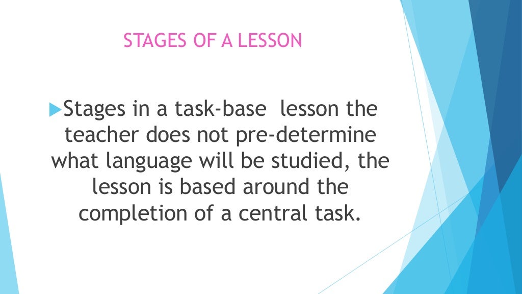 Stages Of Lesson