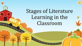 Stages of Literature
Learning in the
Classroom
 