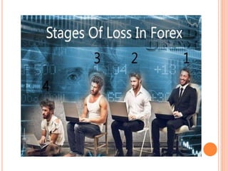 STAGES OF LOSS IN FOREX
 One of the first things that you should learn in Forex
trading is accepting defeat.
 Although i...