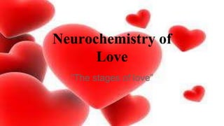 Neurochemistry of
Love
“The stages of love”
 