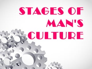 STAGES OF
MAN'S
CULTURE
 