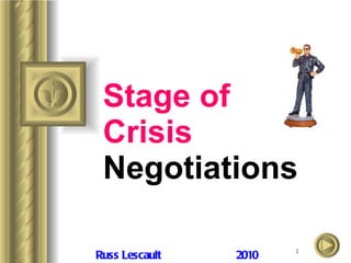 Stage of Crisis  Negotiations Russ Lescault 2010 