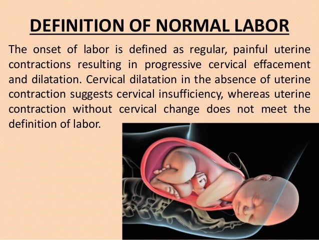 presentation of normal labour