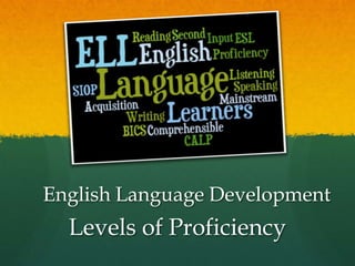 English Language Development

Levels of Proficiency

 