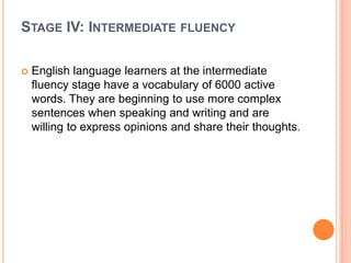 Stages of second language acquisition | PPTX