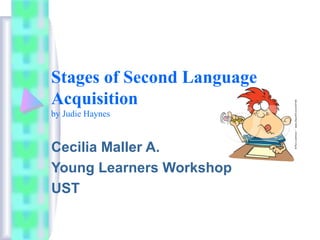 Stages of Second Language
Acquisition
by Judie Haynes
Cecilia Maller A.
Young Learners Workshop
UST
 