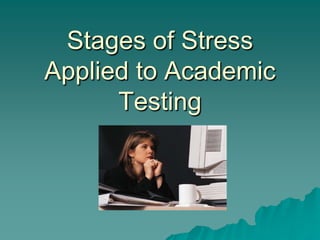 Stages of Stress
Applied to Academic
      Testing
 