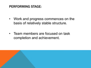 Stages of Team Development | PPTX
