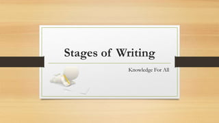 Stages of Writing
Knowledge For All
 