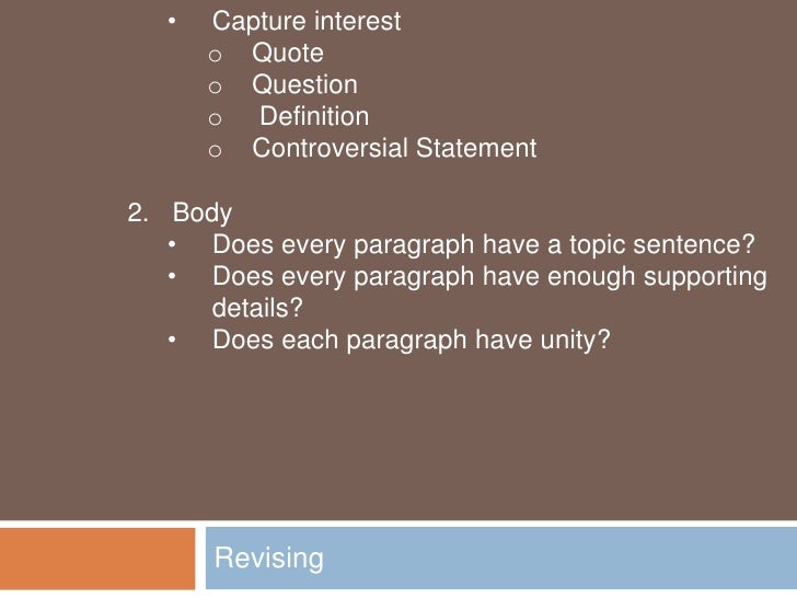 7 stages of writing an essay