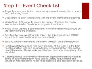 Stages to a Successful Event | PPT