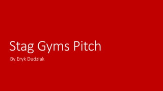 Stag Gyms Pitch
By Eryk Dudziak
 