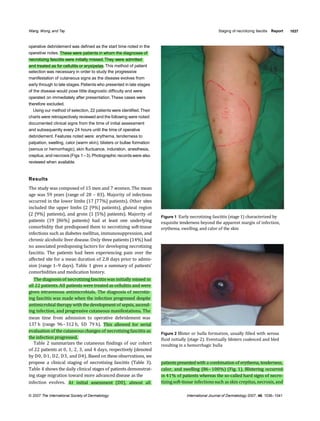 Staging of necrotizing fasciitis based on the evolving cutaneous pptx Staging of necrotizing fasciitis based on the evolving cutaneous pptx