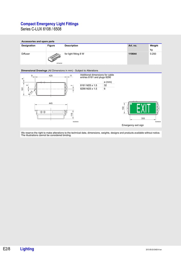 Stahl CLUX 6108 Compact Emergency Light Fittings ATEX Zone 1 Zone 2