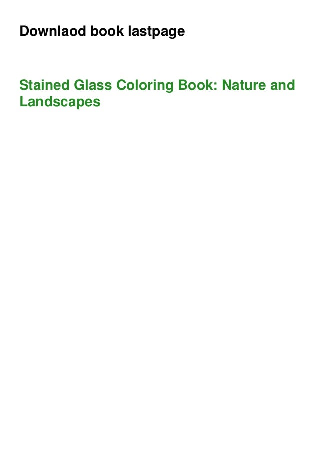 Download Download Pdf Stained Glass Coloring Book Nature And Landscapes